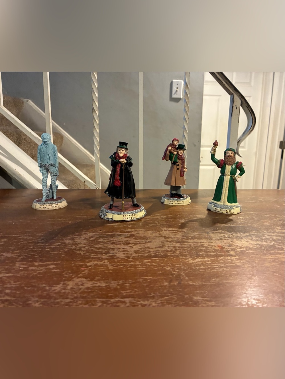 Wooden Christmas Carol Figurines Set. Clean and in Great Condition. $6